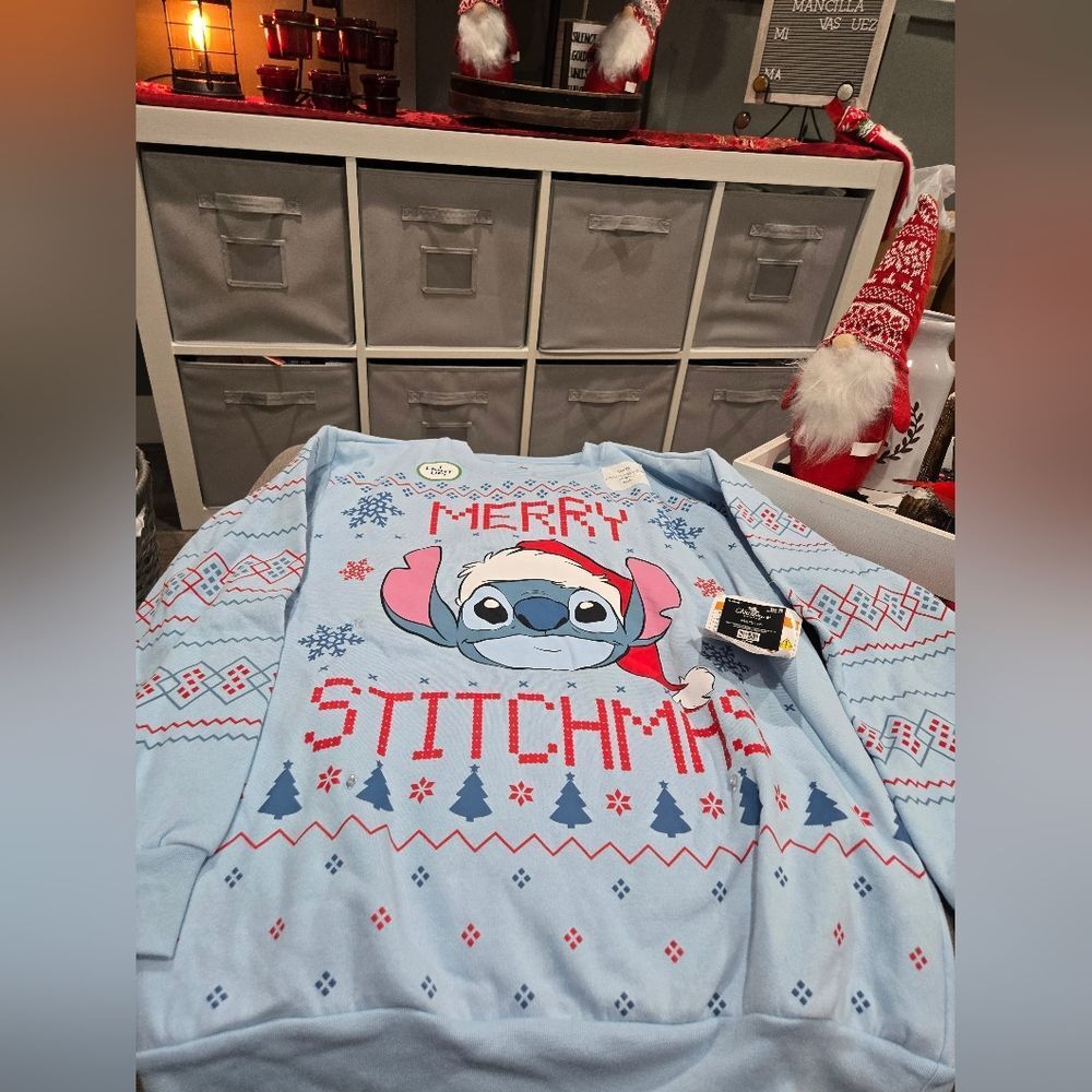 Merry Stitchmas Blue Sweatshirt‎